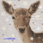 Serviette papier biche brune - 33 cm x 33 cm